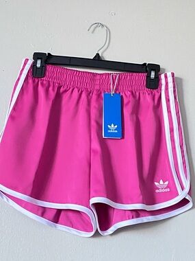 NWT Adidas Originals Women's Pink 3-Stripes Athletic Shorts Size Small